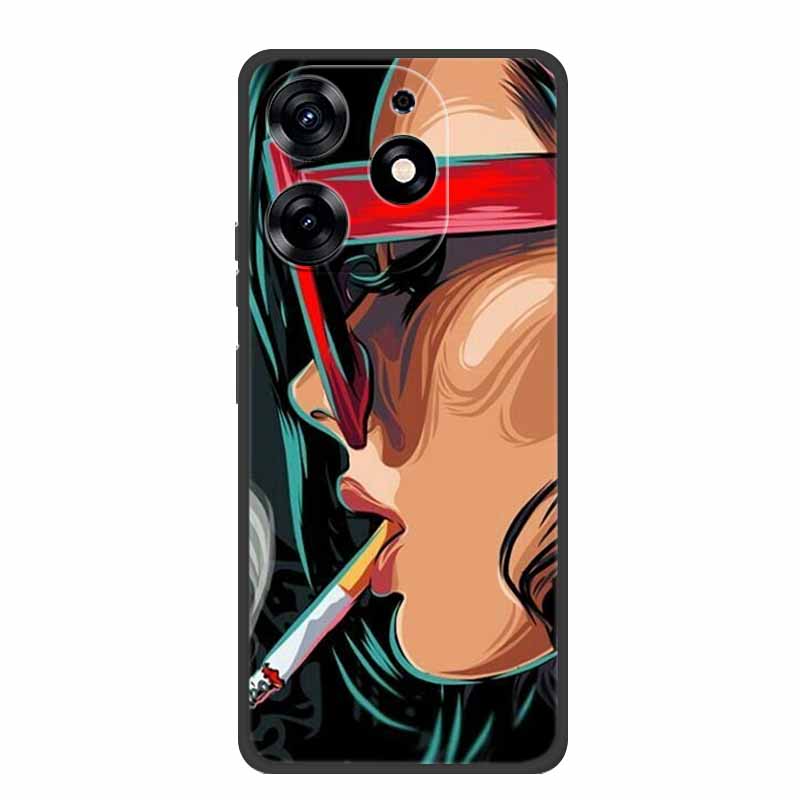 For Tecno Spark 20 Pro Case Spark20 Pro Coque Black Silicone Soft Back Cover For Tecno Spark 10 Pro Ki7 Phone Case Spark10 Pro