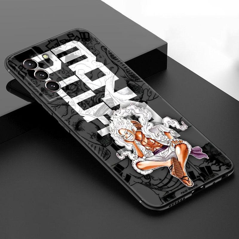

Аниме Чехол для телефона из черного силикона «Пятая передача Луффи» для Samsung Galaxy S23 S21 S20 FE S24 S22 Ultra S10E S10 S9 S8 Plus Samsung S23 FE
