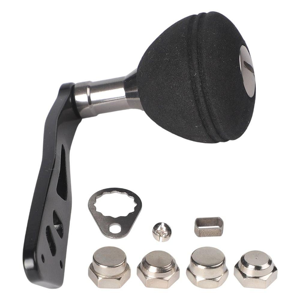 Aluminum Zinc Zinc Alloy Fishing Reel Handle EVA Oval Baitcasting Reel Handle Outdoor Sports