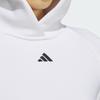 Adidas Solid Color Fitted Long Sleeve Hoodie Women tops White HY0905