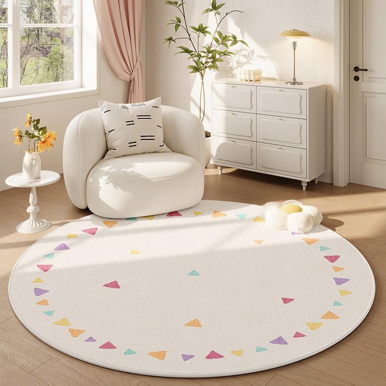 Carpet Living Room Round Dopamine Floor Mat Bedroom Bedside Dirt-Resistant And Easy To Take Care Of Waterproof And Non-Slip Sand Autumn Winter Carpet