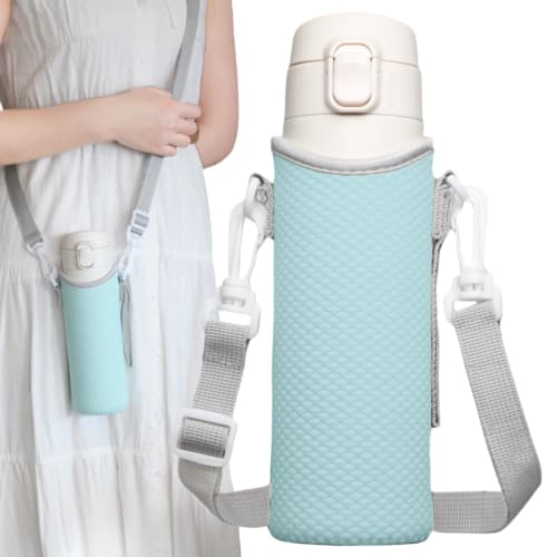 Stylish water bottle cover, water bottle holder, water bottle case, PET bottle cover, shoulder bag for kids and children, fits thermoses (500ml, 600ml