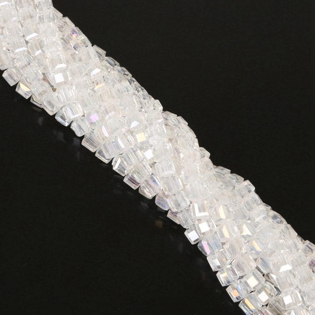 Square 8mm Glass Crystal Beads for DIY Ancient Style Jewelry: Bracelet, Necklace, Earrings