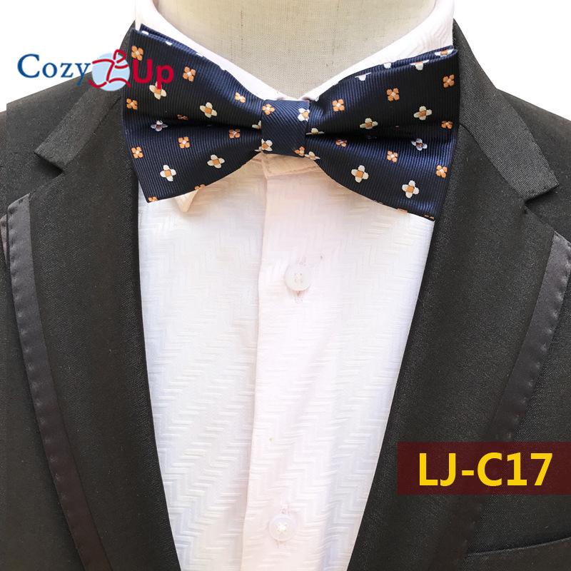 Fashion Blue Paisley Bowtie  Set for Men Wedding Business Party Luxury Pre-tied Men's Bow Tie Gifts