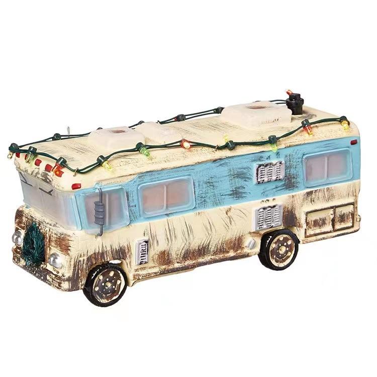 Ljust Upplyst Byggnad Jul Jultomte Bil Hus By Jul Dekorering Garage Griswold Villa Hem Skrivbord Figurer