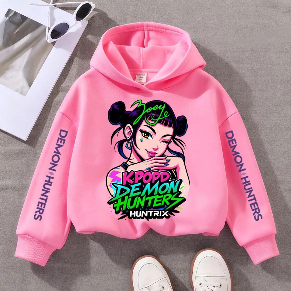Ropa Infantil Kpop Caza de Brujas, Incluyendo Sudaderas con Capucha y Sudaderas de Moda para Niñas y Niños de 3 a 12 Años para Primavera y Otoño