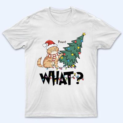 New Hot Cat What Christmas Tree White S To 5XL Tee Shirt