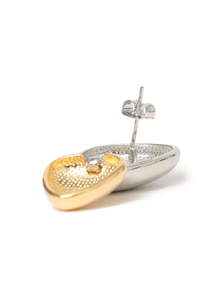 SHIPS Colors Combi Heart Earrings, Women's, 229100001, Silver, One Size