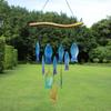 Glass Wind Chime Gift for Grandmother Mother Friends Handmade Ornament Outdoor Decoration for Garden Yard Porch Patio Home