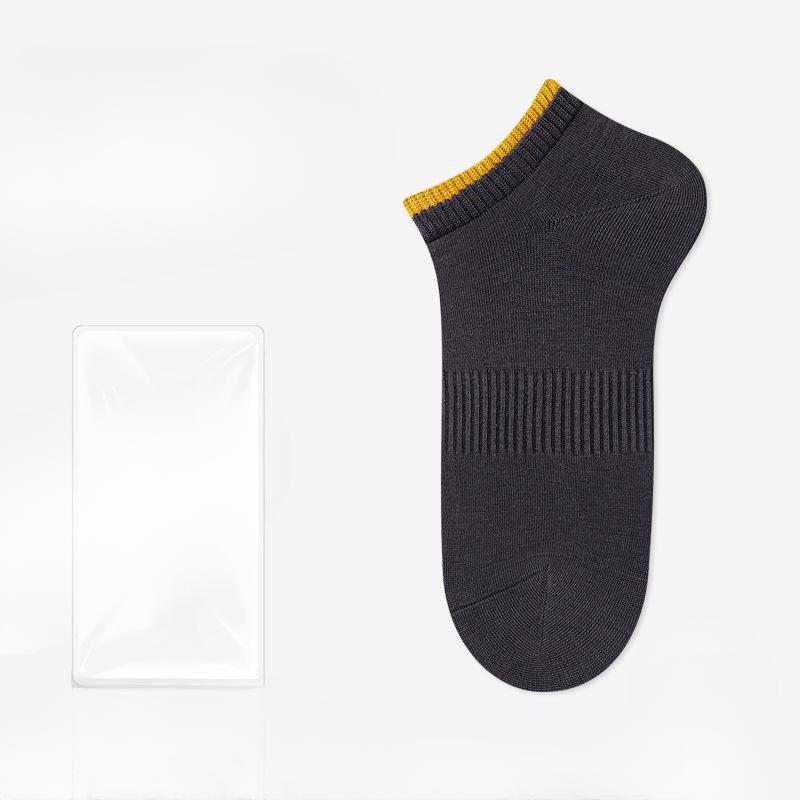 Men's Summer Thin Cotton Deodorant Sweat Absorber Antibacterial Mesh Breathable Sports Boneless Socks