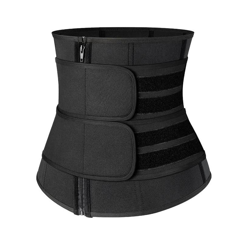 Two-Belt Neoprene Waist Trimmer Trainer Breathable Plus Size Body Shaper for Weight Loss Slimming Belly Band Sauna Sweat Trainer