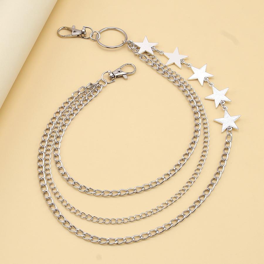 Star Shape Multilayer Belt Chain With Lobster Clasp For Men And Women