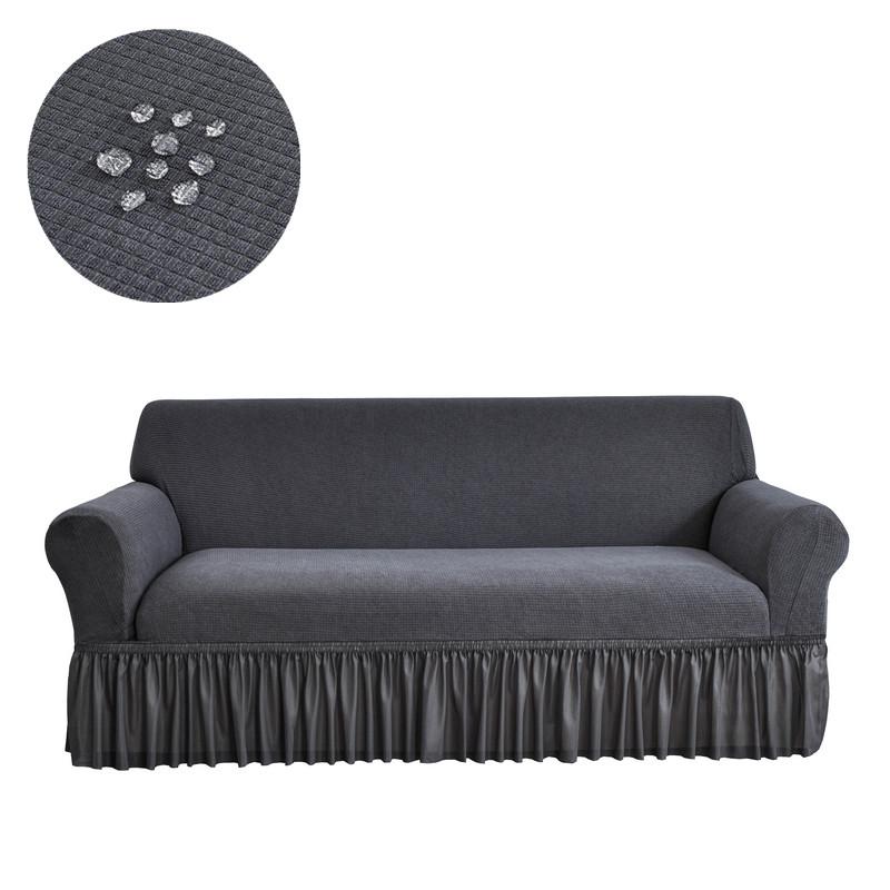 1pc Waterproof Sofa Skirt Covers Stretch Breathable Couch Covers Adjustable Elastic Sofa Slipcovers for Living Room Hotel