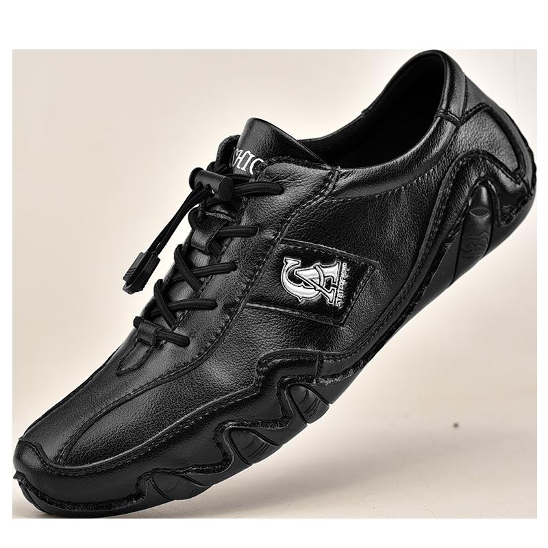 Large Size Shoes Men'S Genuine Leather Casual Men'S Shoes Breathable Version Trendy Shoes Cowhide Versatile Leather Shoes Men'S Octopus Shoes