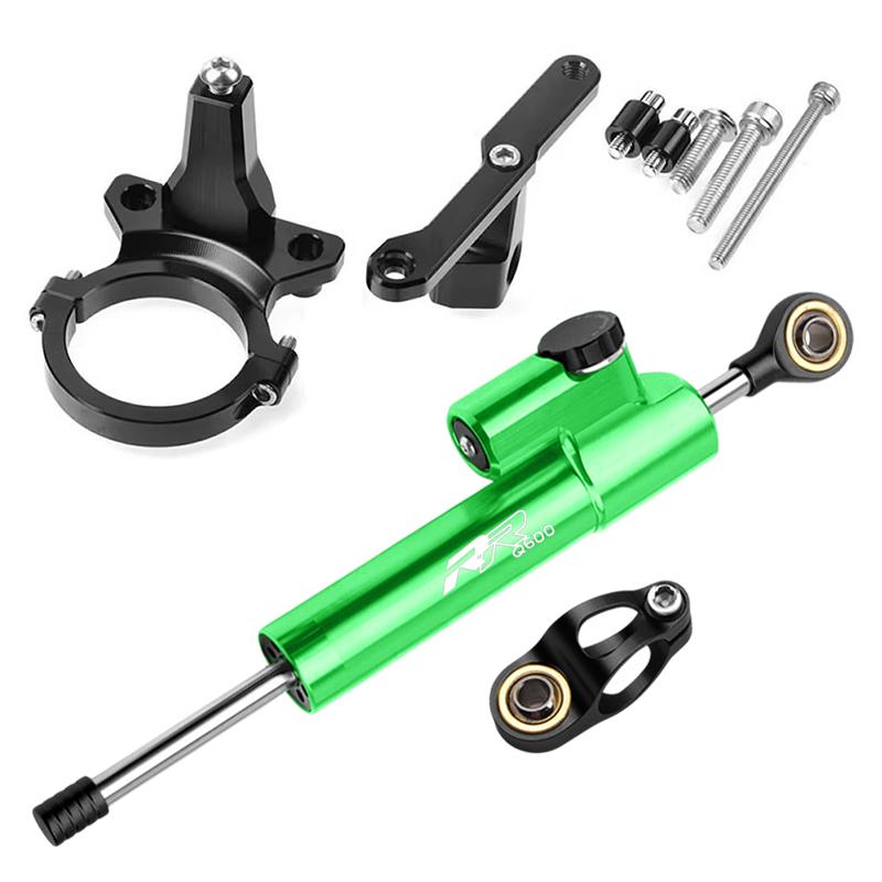 For QJMOTOR RRQ600 Motorcycle Aluminum Steer Damper Mounting Bracket Kit RRQ600 2021 2022 Fiber Carbon Accessories