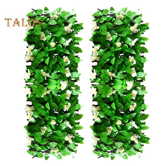 

2 шт. искусственные цветы, расширяющиеся садовые панели для цветов, устойчивые к ультрафиолетовому излучению, простая установка, сделай сам, ограждение для уединения, искусственные цветы 40cm White orchid