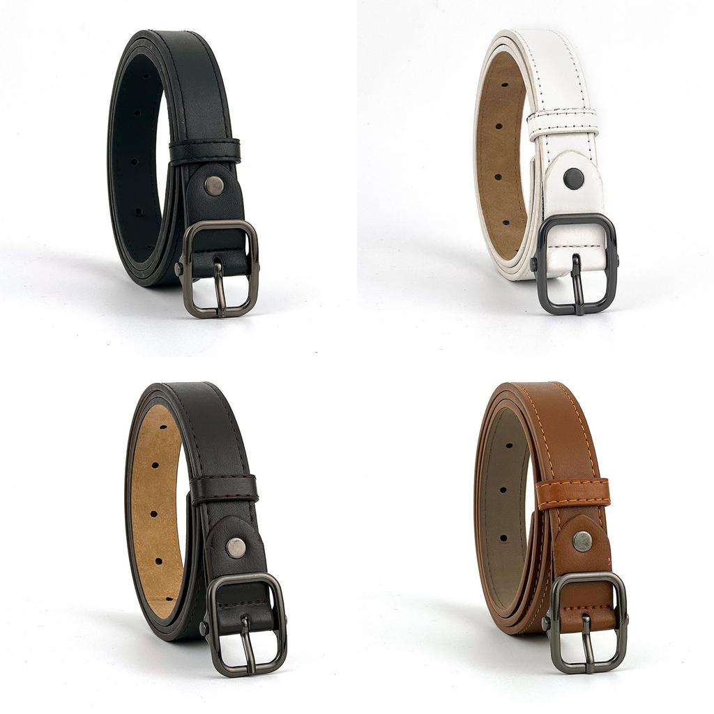 Minimalist Pu Leather Womens Belt With Square Alloy Buckle For Casual And Office Wear