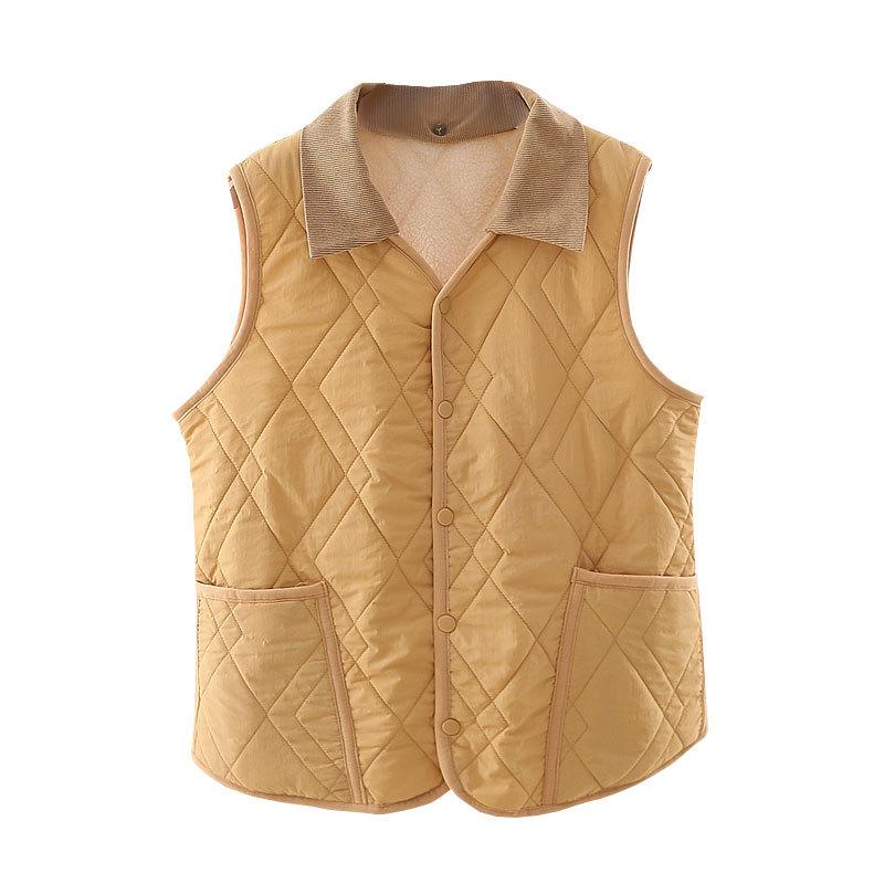 Unisex Winterweste mit Fleecefutter und abnehmbarem Kragen - Warme ärmellose Jacke