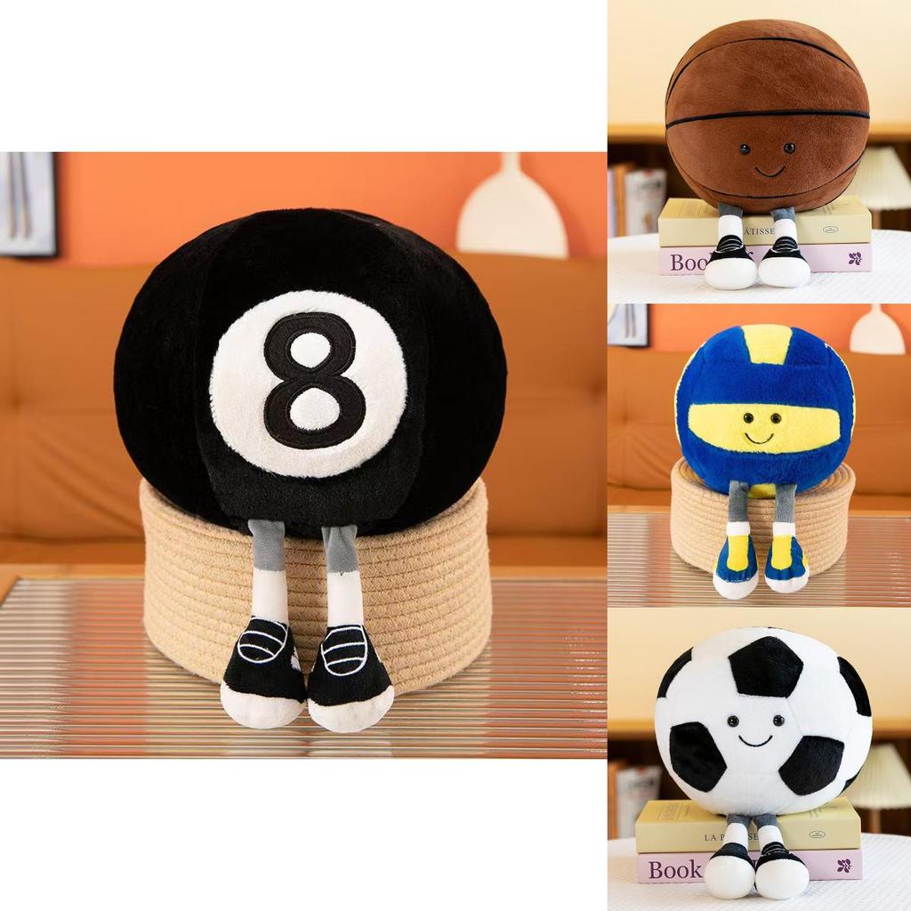 Football Basketball And Volleyball Plush Toy With Pp Cotton For Kids Home Decor And Birthday Gift