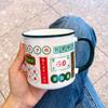 Hong Kong Style Retro Creative Water Cup High Value Mug Guochao Ceramic Cup Girls Souvenir Birthday Gift