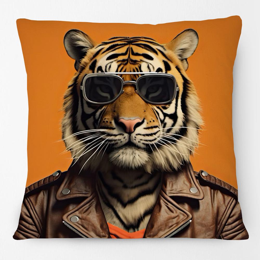 Renaissance Animal Painting Tiger Leopard Lion Deer Cow Goat Print Cushion Cover Home Decorative Pillow Case