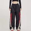 Amerikanische Harajuku Retro Jogginghose - Elastischer Bund Patchwork Hohe Taille Weites Bein