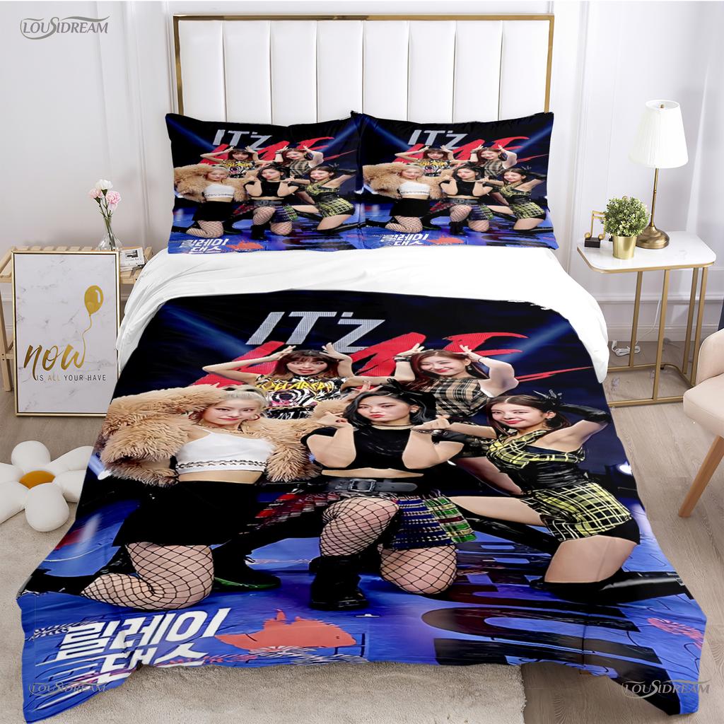 Itzy-Korean Singing Group All Season Duvet Cover Comforter Bedding Set Soft Quilt Cover And Pillowcases Single/Double/Queen/King
