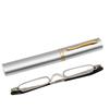 Ultralette lesebriller High-definition Spring Frame Presbyopia Earwear Mote Mini Penneholder Bærbar med Brilleetui