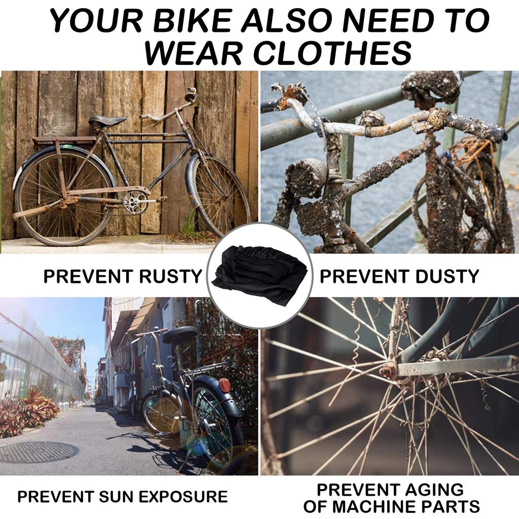 Bike Cover, Bicycle Wheel Cover, Washable Elastic Bicycle Protective Gear Tire Package for Mountain, Road, MTB Bikes