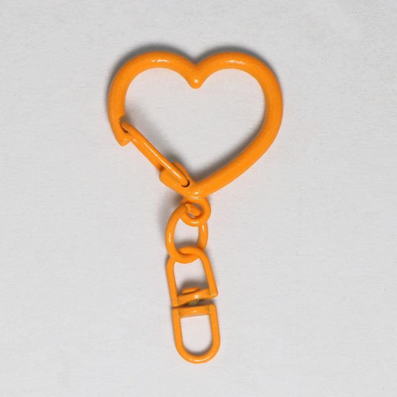 Heart-Shaped Painted Keychain - Handmade DIY Jewelry & Bag Pendant with Perler Beads.