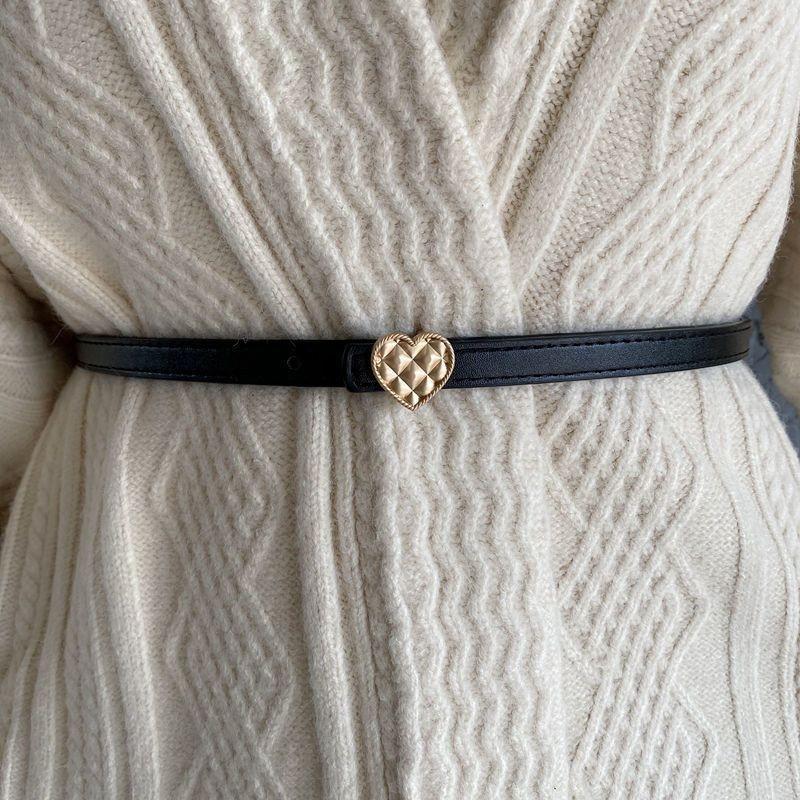 Stylish Heart Shape Waist Cincher Decorative Belt For Coats And Sweaters Fall 2023