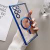 Suitable for Samsung S25 Ultra MagSafe Mobile Phone Case S24 Plating Transparent Note20 Lens Film Soft Case