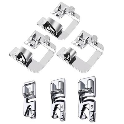 DFsucces Nähmaschinen-Nähfuß, Dreifach-Rollennähfuß, Ersatz-Nähmaschinenfuß für Haushaltsnähmaschinen, 13 mm, 19 mm, 25 mm, 3 mm, 4 mm, 6 mm, Größen 6er-Set