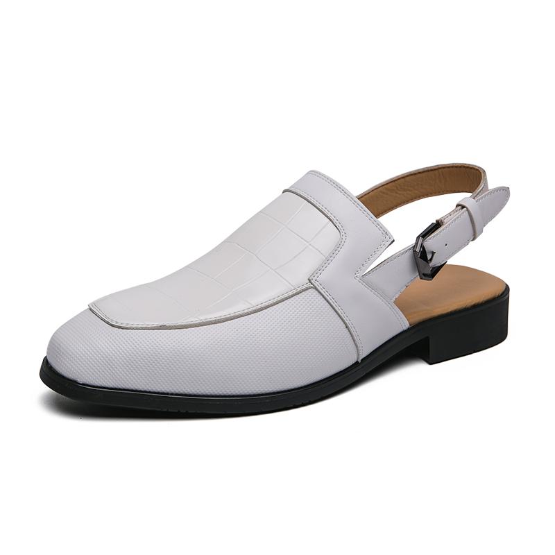 Summer breathable European and American personalized buckle sandals and slippers leather shoes Men's shoes for wedding parties