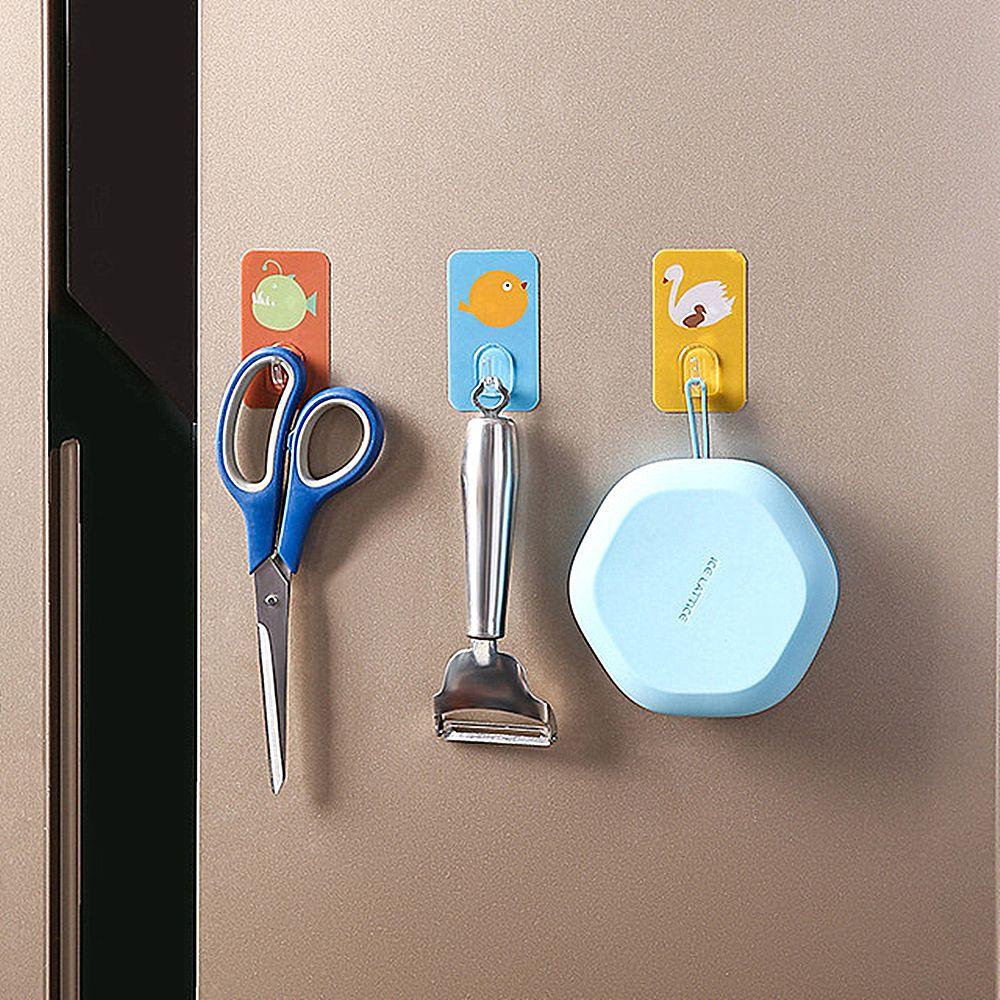 Animal Bathroom Kitchen Supplies Free Punching Cartoon Adhesive Wall Hook Wall Hanger Non-Marking