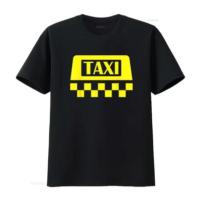 Yellow Taxi Costume Halloween Funny Driver Men Driving T Shirt Vintage Washed Designer Clothes Homme Graphic Comfortable