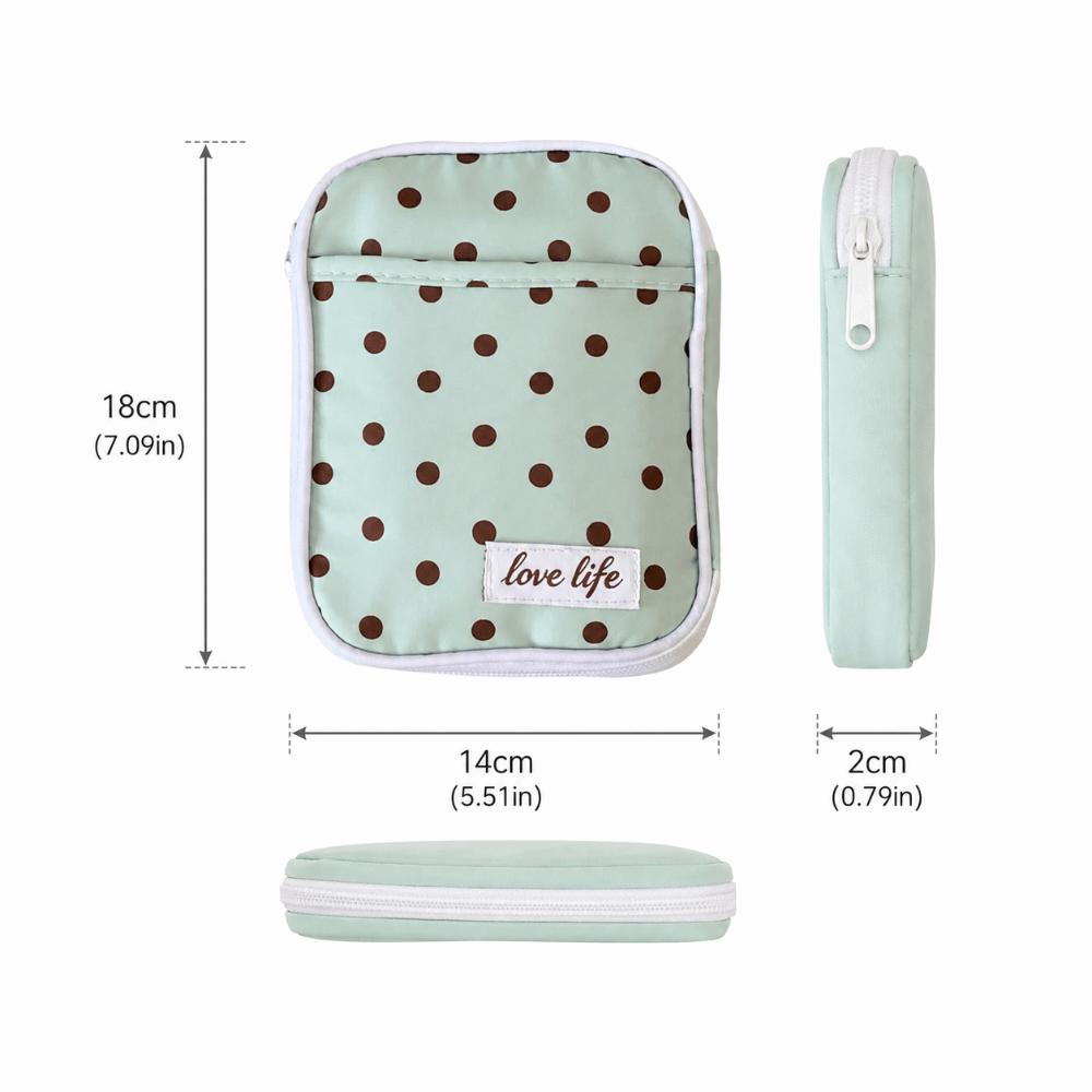 Polka Dot Print Pencil Case Ultra-thin Stationery Bag Durable Pen Bag  Students
