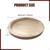 Bathroom Counter Organizer Wood Round Dinner Plate Wooden Serving Tray Platter for Food