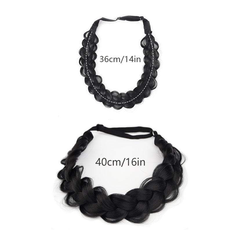 1 Pcs Synthetic Premium Adjustable Handmade Wig Braided Elastic Band Hair  Braiding Hair Headband Headwear For Women