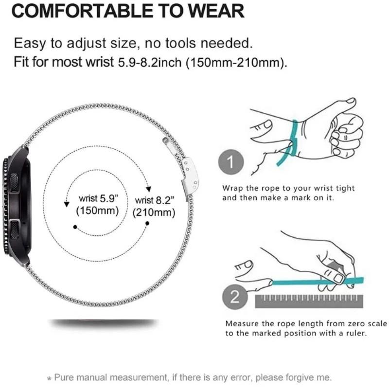 Milanese Watch Replacement Strap with Coverage TPU Shell for Garmin Active 6 Vivoactive 6 Active 5