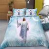 3D Jesus Duvet Cover Set Christian Sacred Jesus Polyester Bedding Set Cross Comforter Cover Suitable For Christian Jesus King