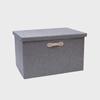 Drawer-Style Folding Storage Basket - Cotton & Linen Fabric