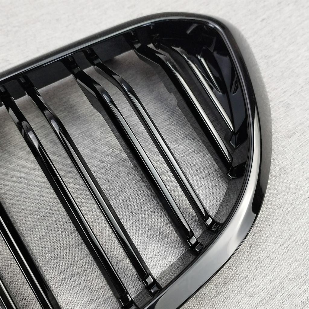 Front Bumper Grill For BMW 5 Series M5 G30 G31 520i 530i 540i ABS 2-Slat Gloss Black Front Kidney Grille