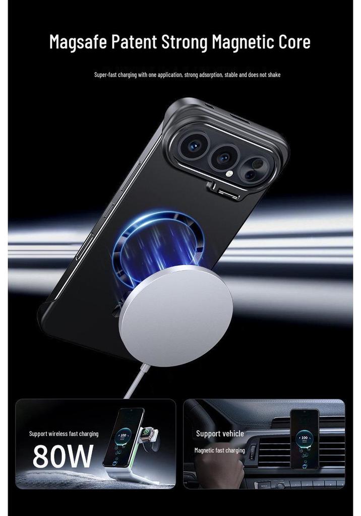 HONOR 500/500Pro Ultra-Thin Magnetic Phone Case with New Metal Paint Borderless Design