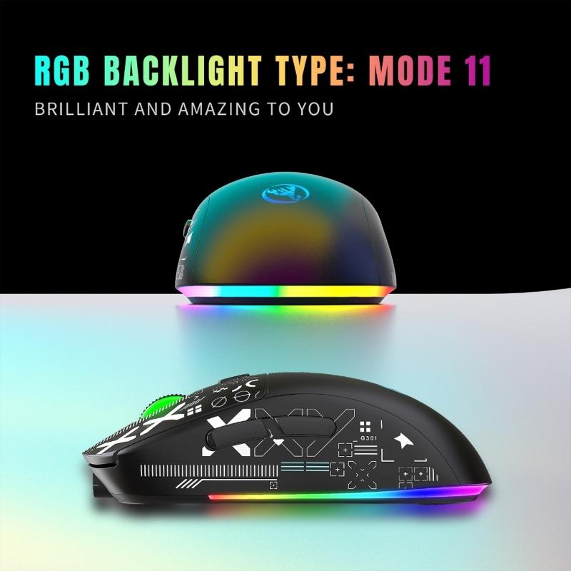 Bluetooth-compatible 2.4G- Wireless Mouse  Light For Computer Laptop Pad Tablet Optical Mice-Rechargeable TypeC Mute-