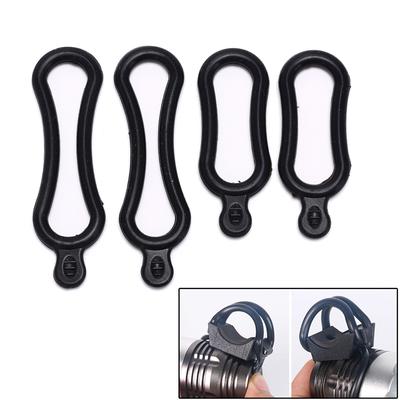4Pcs Black Rubber Band Pvc Ring For Led Headlight Bike Headlamp Bicycle