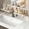 Mesh Bathroom Storage Rack Water Drainage Universal No-Drill Sink Shelf Simple No-Drill Faucet Storage Shelf Washstand Storage