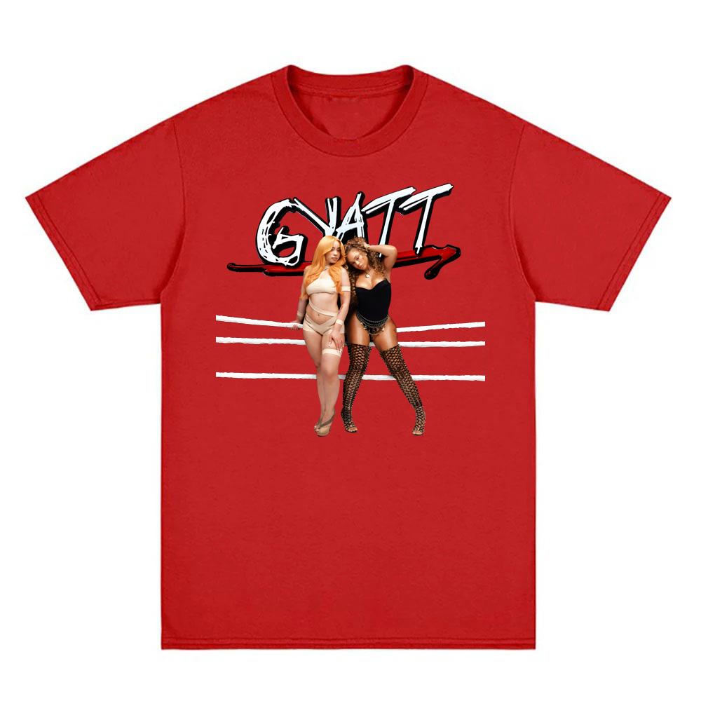 Gyatt -Latto & Ice Spice 2025NOVÉ Tričko Letní Rukáv 100% Bavlna Tričko Grafický Potisk Tričko Moletom HipHop Oblečení