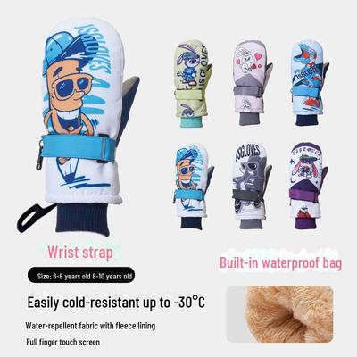 Nouveau Style Hiver Imperméable Coupe-vent Moufles Bébé avec Doublure Velours