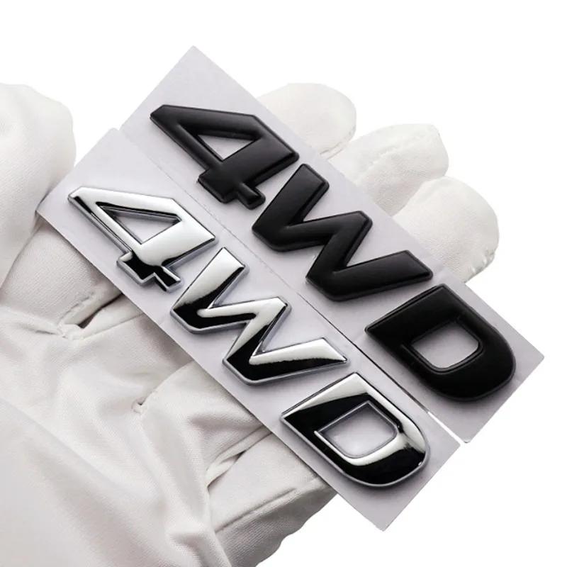 Logo 4WD in Metallo 3D Adesivi Decalcomanie Emblema Distintivo per Portellone Posteriore Parafango Auto Styling Accessori Per Hyundai IX25 IX35 Tucson Santafe